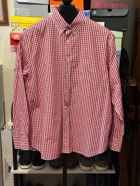 J McLaughlin Men’s Plaid Striped Dress Shirt